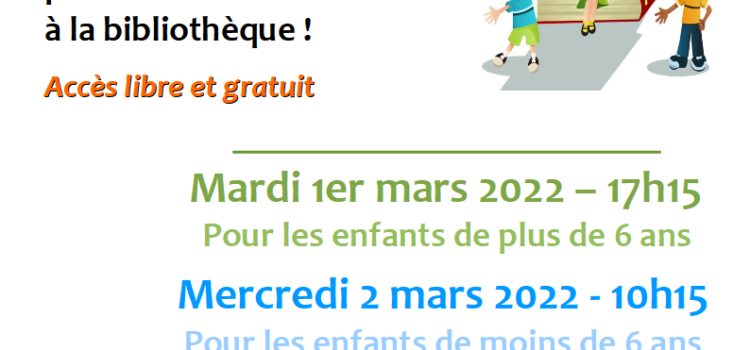 L’heure du conte, mars 2022