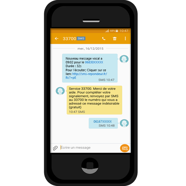 signalement sms étape 2