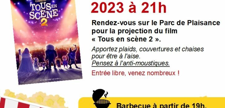 Soirée cinéma en plein air : mercredi 30 août 2023