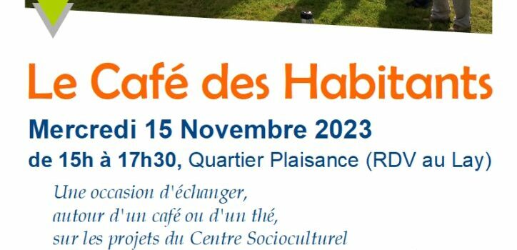 Café des habitants : mercredi 15 novembre