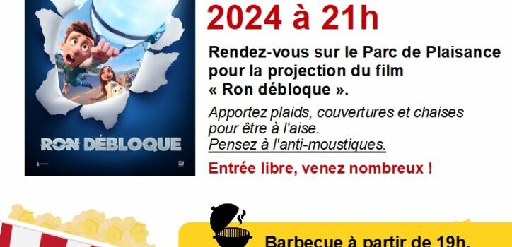 Cinéma en plein air ! Mercredi 28 août 2024 Cinéma en plein air ! Mercredi 28 août 2024