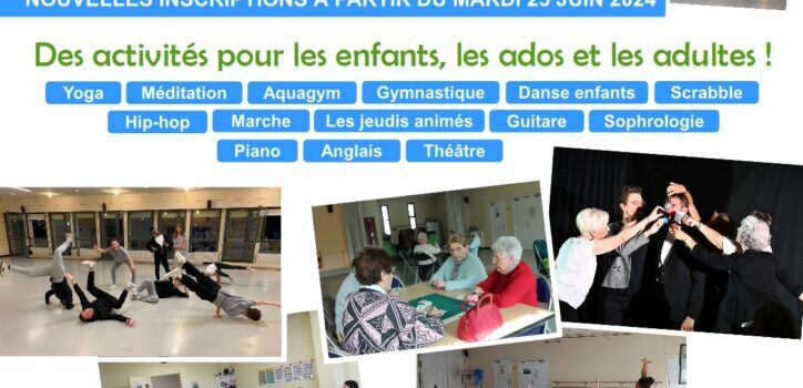 Inscriptions aux activités Loisirs/Culture 2024/2025